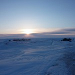 Sunset over the camp