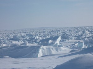 Ice rubble goes on for miles