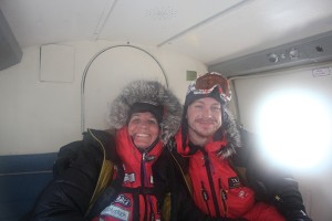 Jo & Rob on the Plane to Resolute